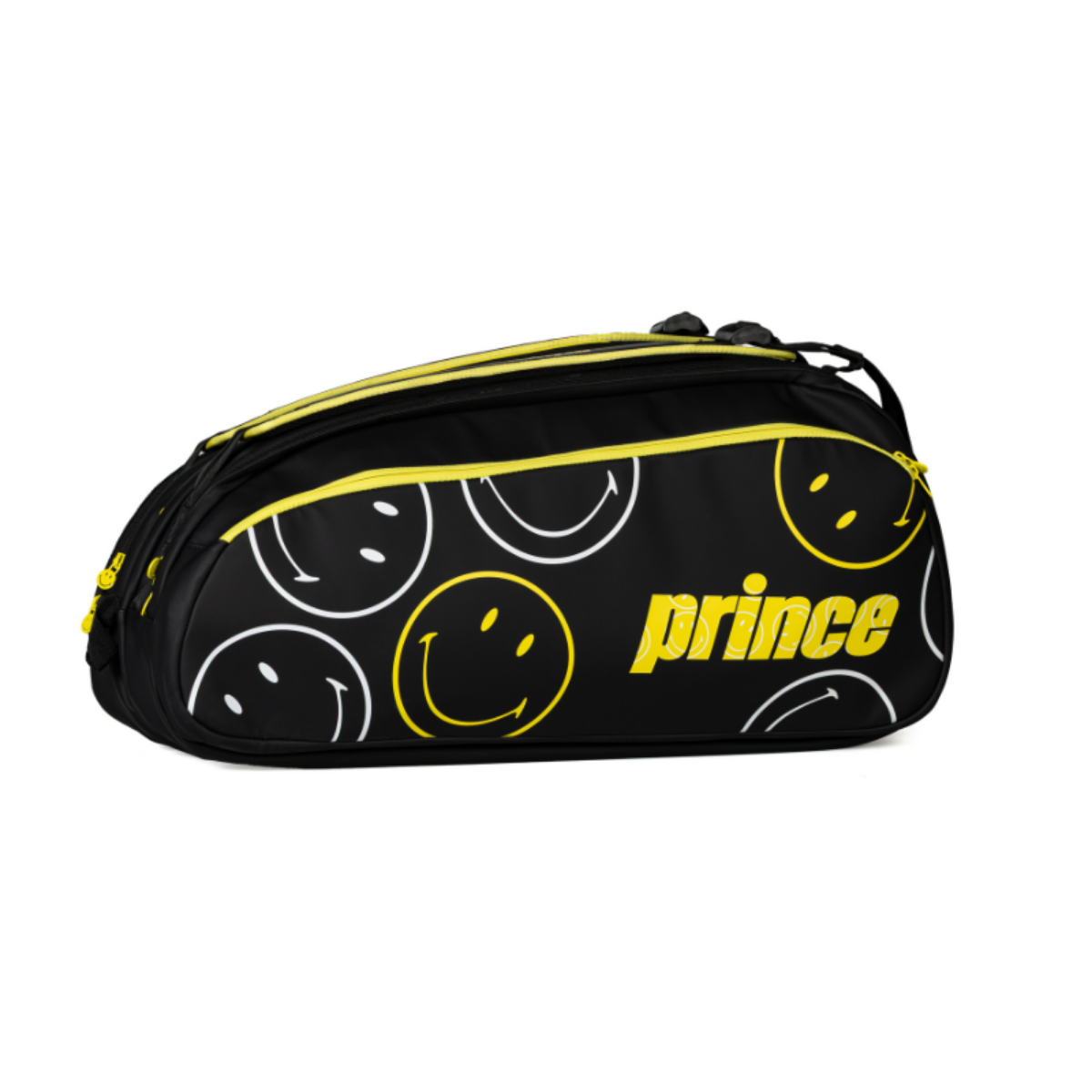 SAC DE TENNIS PRINCE X SMILEY TOUR 3 COMP - NOIR & JAUNE