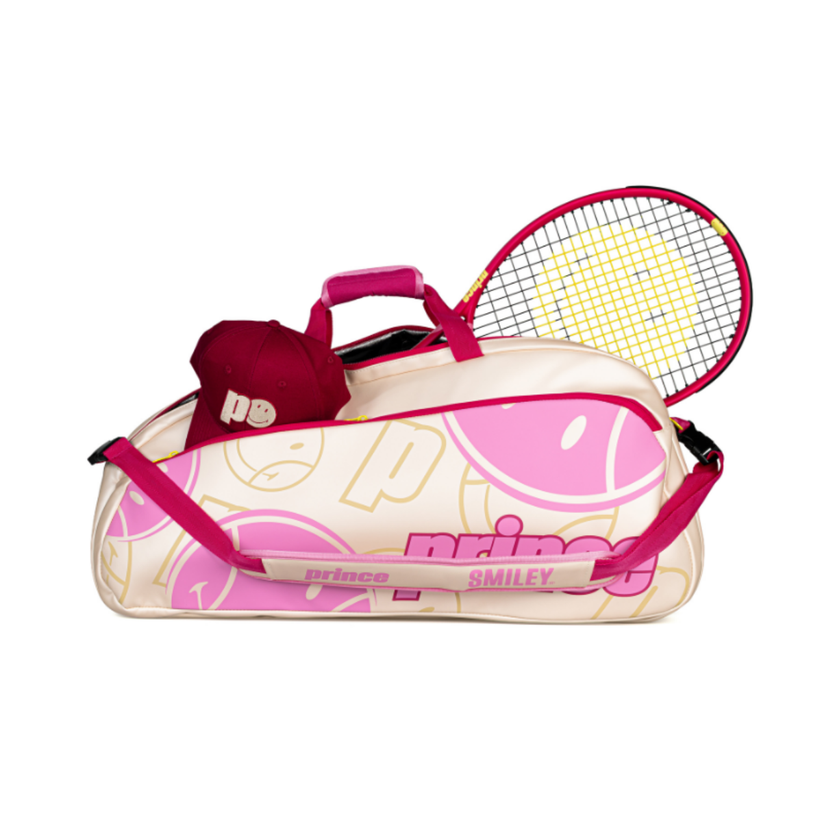 SAC DE TENNIS PRINCE X SMILEY TOUR 1 COMP - ROSE