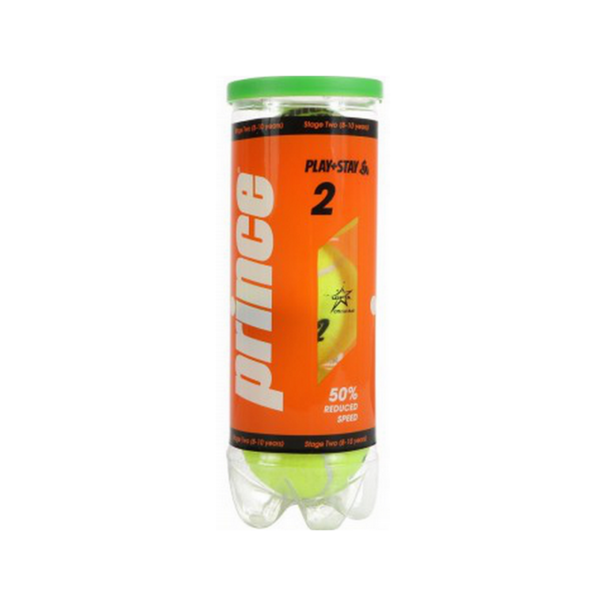 tube de 3 balles prince stage 2 - point orange