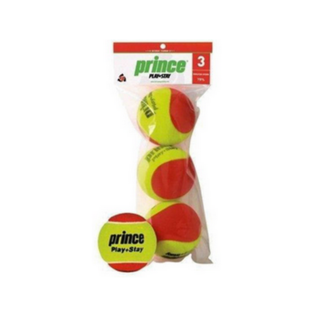 sachet de 3 balles prince stage 3 - point rouge