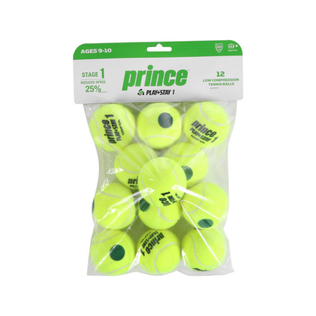 prince stage 1 green dot - 12 ball pack