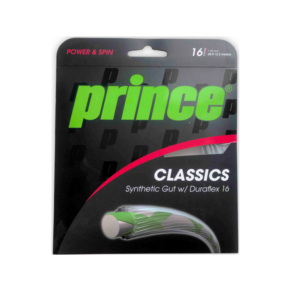 CORDAGE PRINCE SYNTHETIC GUT DURAFLEX PLATINUM (GA 16) - GARNITURE