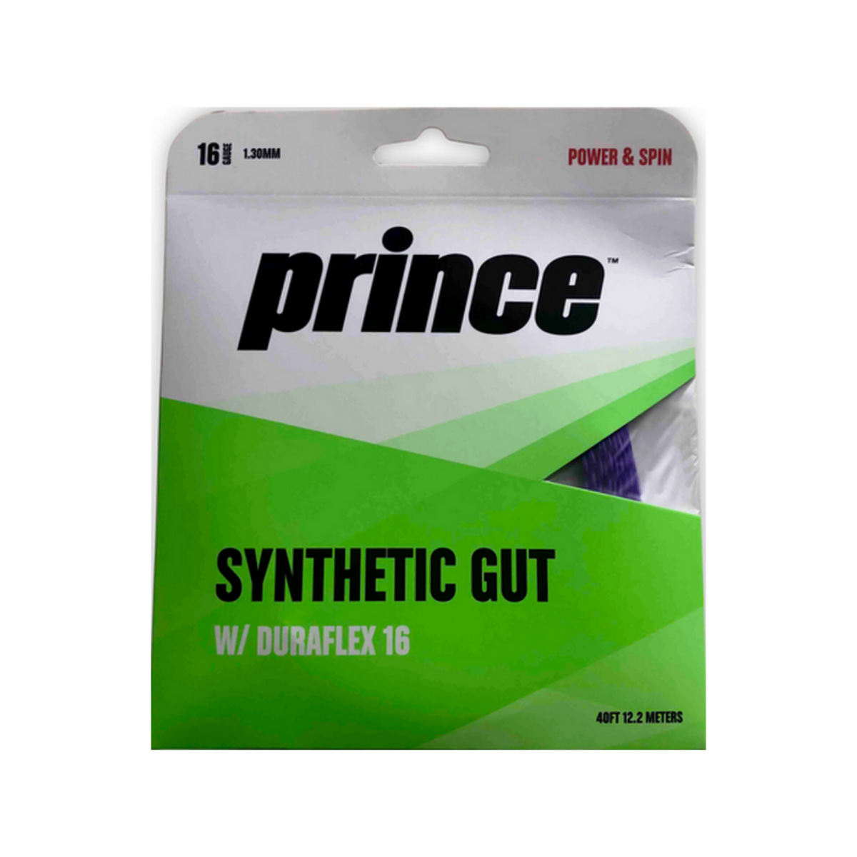 CORDAGE PRINCE SYNTHETIC GUT DURAFLEX VIOLET (GA 16) - GARNITURE