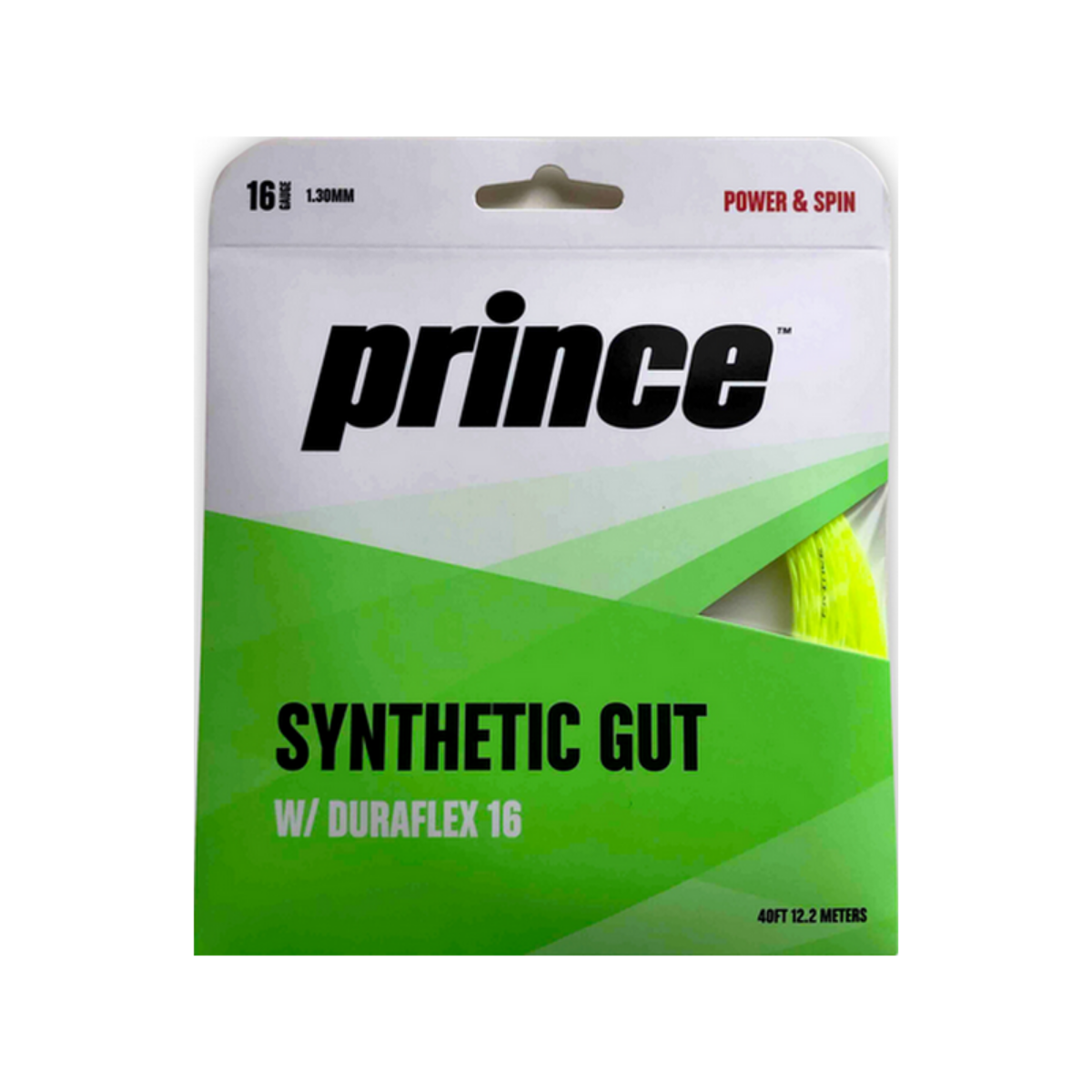 CORDAGE PRINCE SYNTHETIC GUT DURAFLEX OPT. YELLOW (GA 16) - GARNITURE