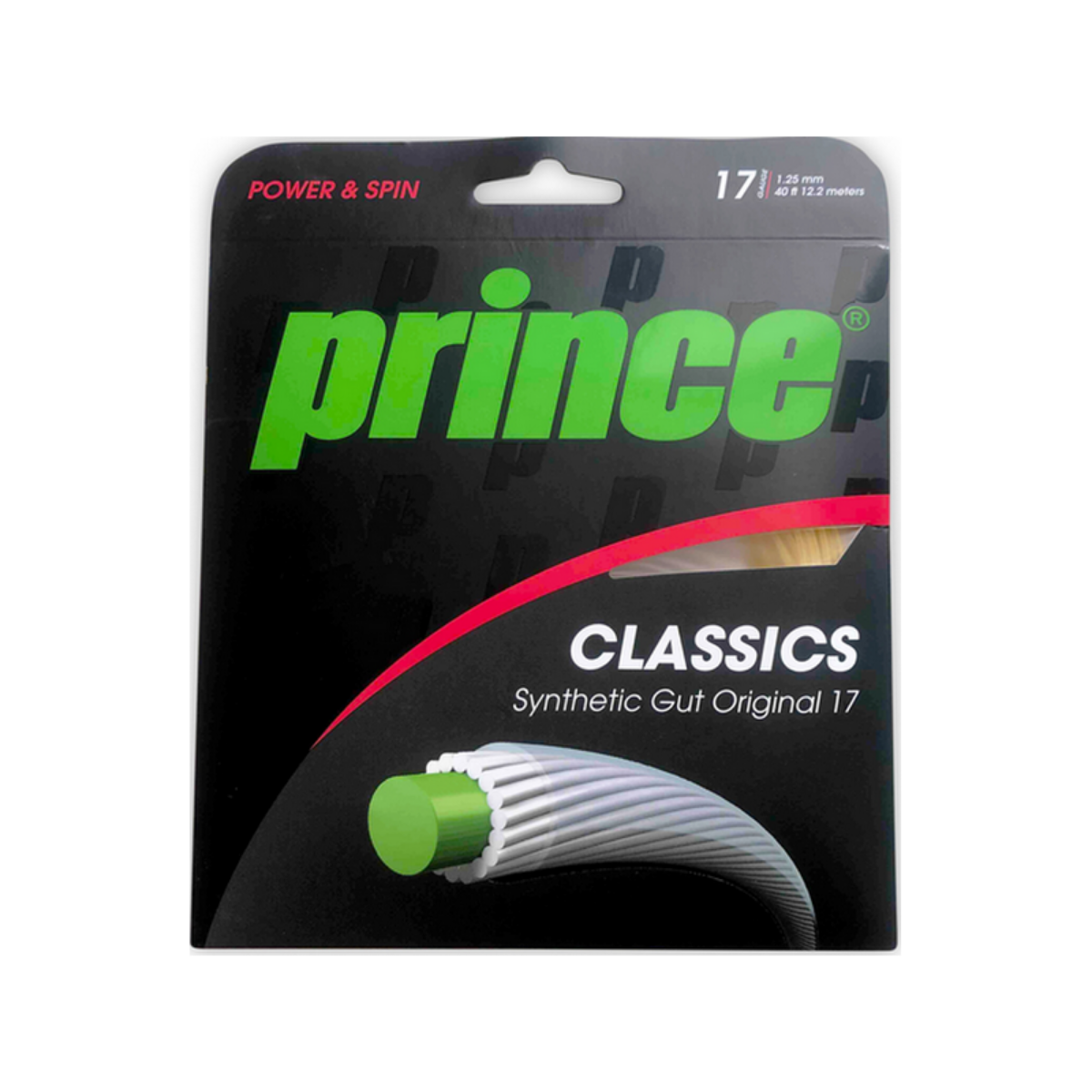 CORDAGE PRINCE SYNTHETIC GUT ORIGINAL GOLD (GA 17) - GARNITURE