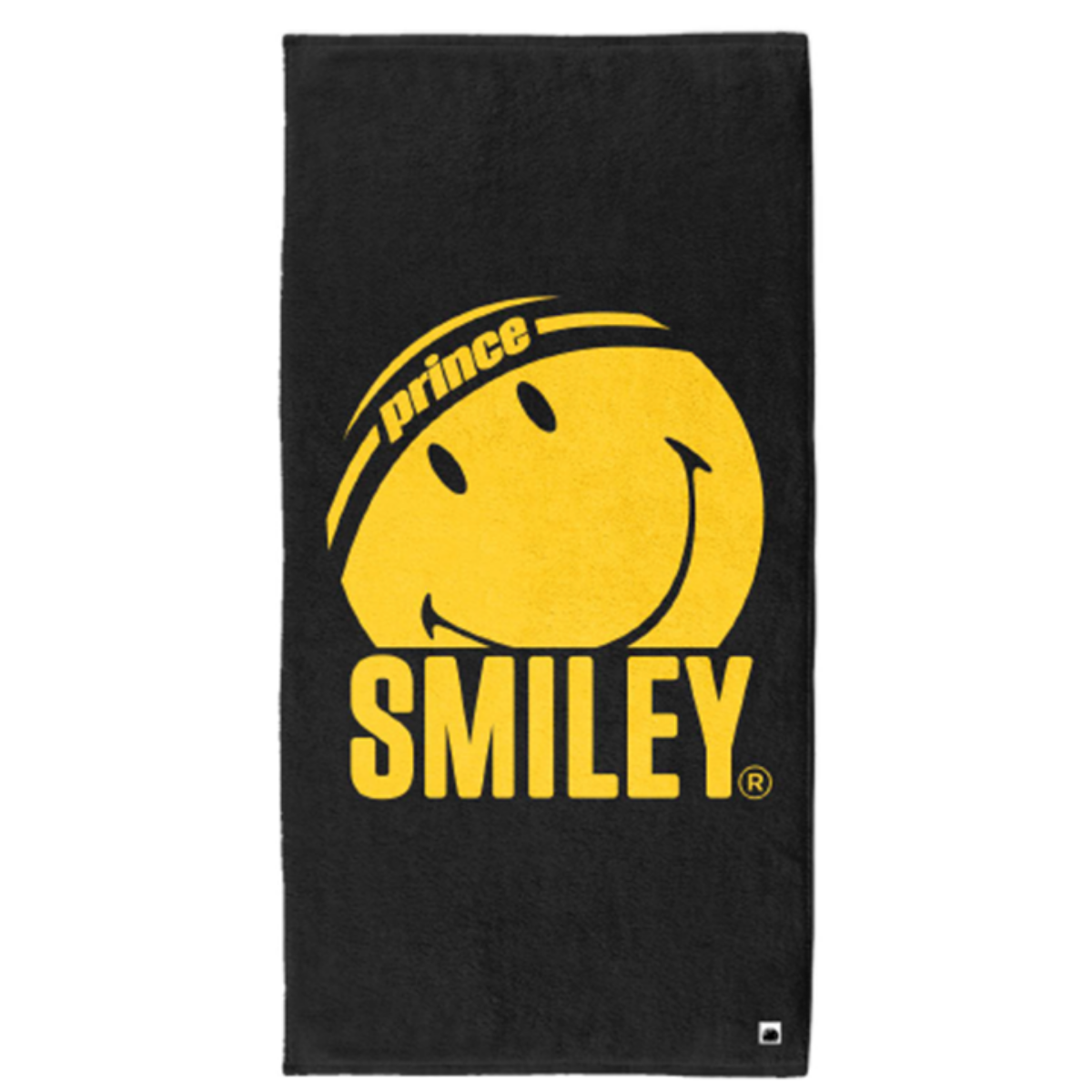 prince x smiley towel - black