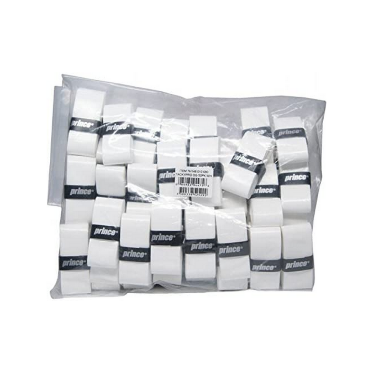 prince tackypro overgrip - 50 pack (white)