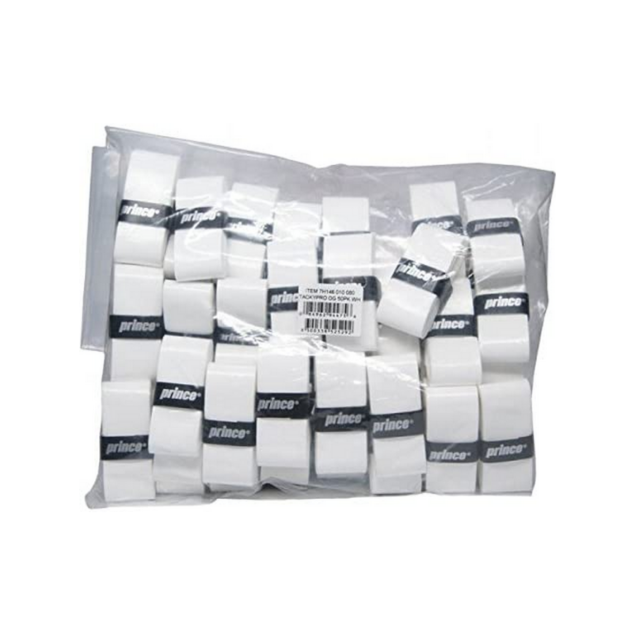 prince tackypro overgrip - 50 pack (white)