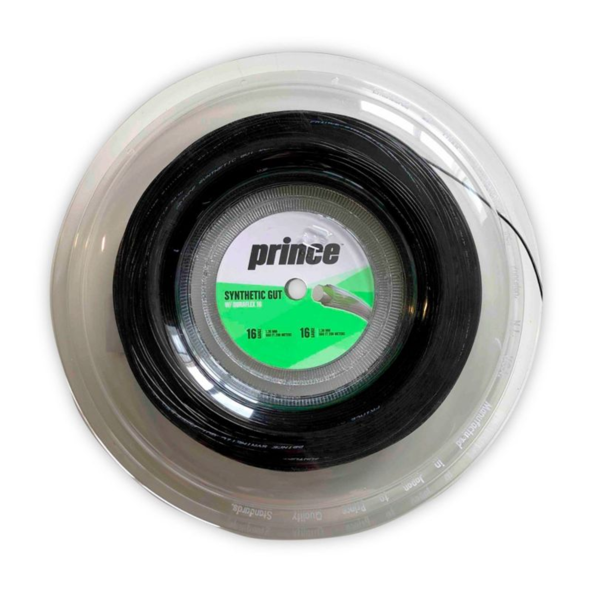 PRINCE SYNTHETIC GUT DURAFLEX BLACK (GA 16) - REEL