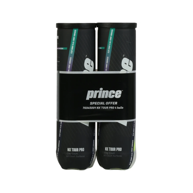 pack duo prince nx tour pro - 4 balles tennis